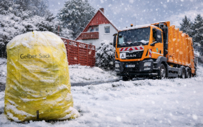 Verzögerungen bei der Abfallentsorgung aufgrund von Schneefall